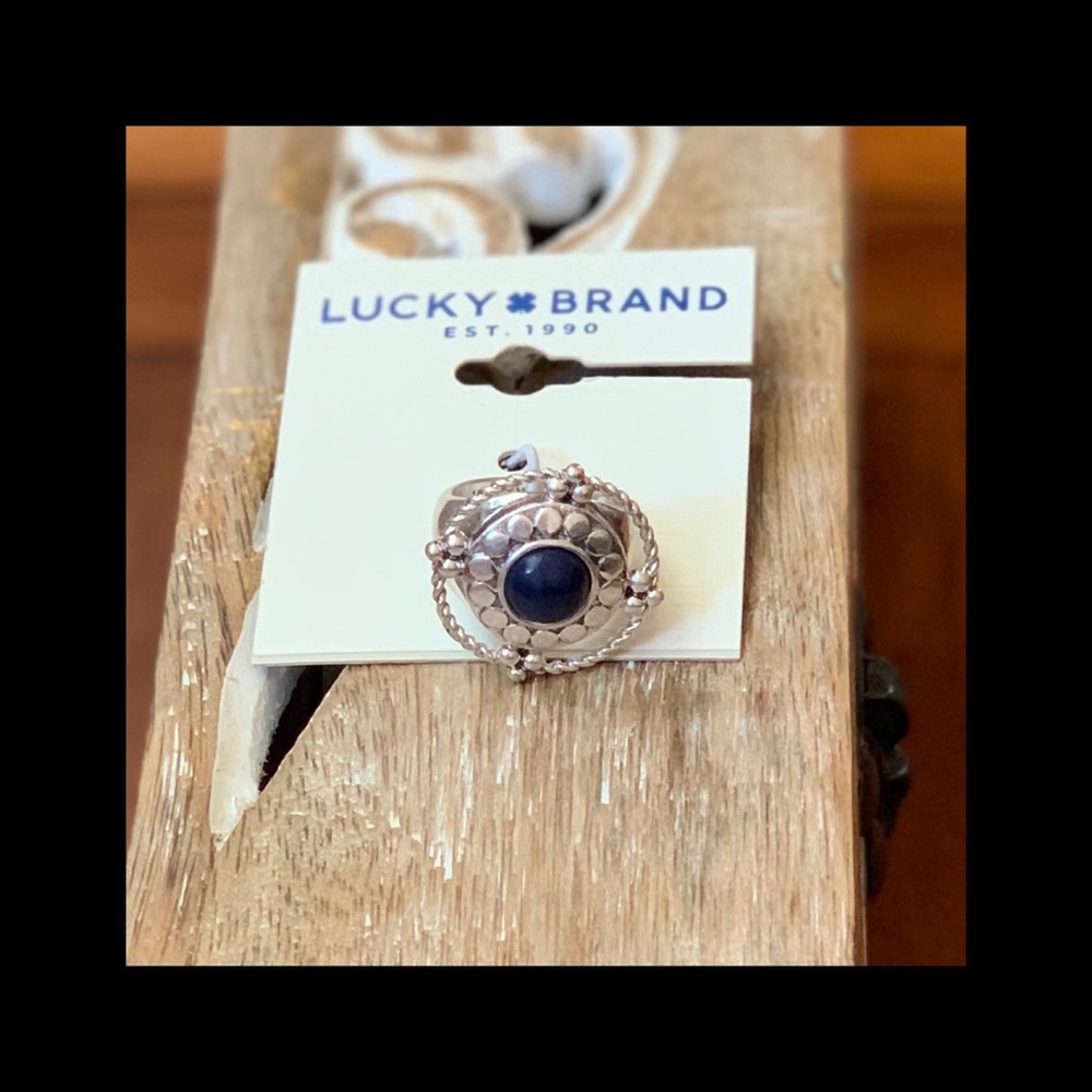 NWT LUCKY 🍀 BRAND LAPIS SILVER RING size 7